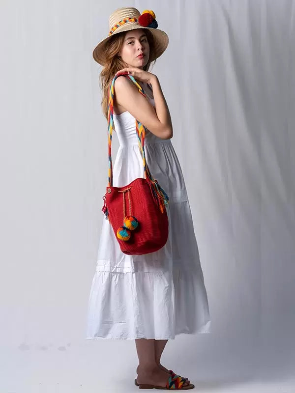 Mochila Dos Borlas Normal