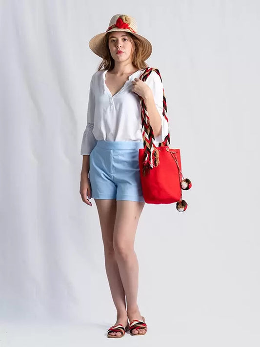 Mochila Dos Borlas Normal