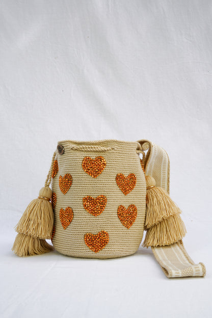 Mochila Corazón Pedrería Mediana
