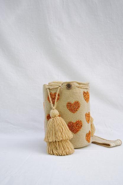 Mochila Corazón Pedrería Mediana