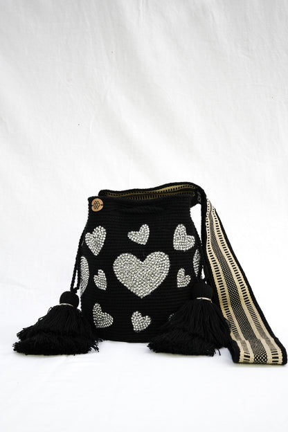 Mochila Corazón Pedrería Mediana