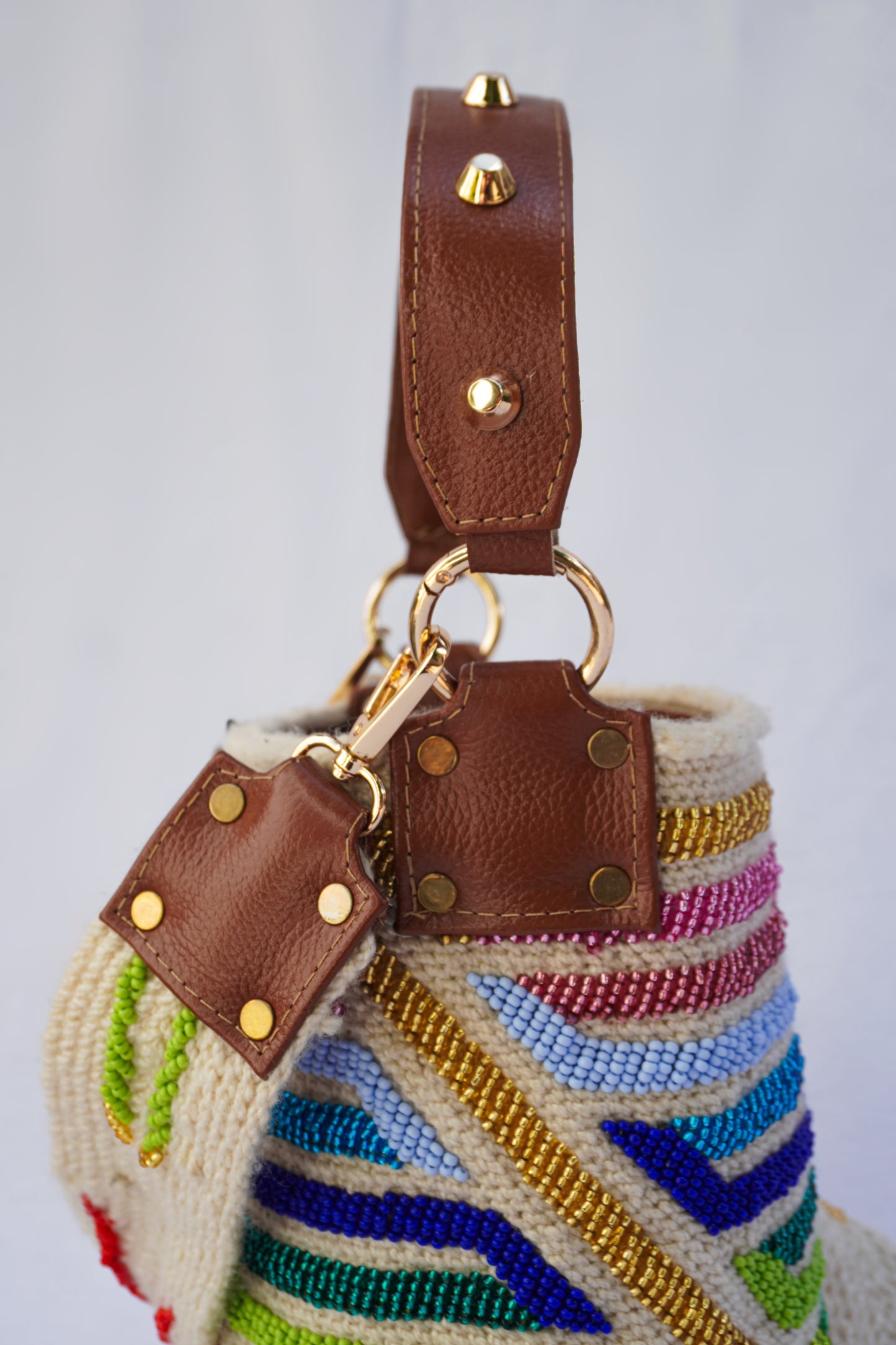 Mochilas Arhuacas Recamada Con Cuero