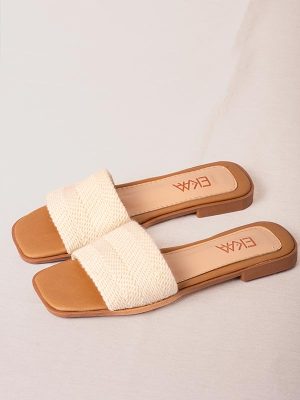 SANDALIAS PLANAS BLANCO HUESO