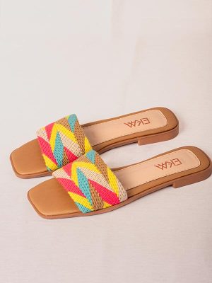 SANDALIAS PLANAS COMBI PASTEL