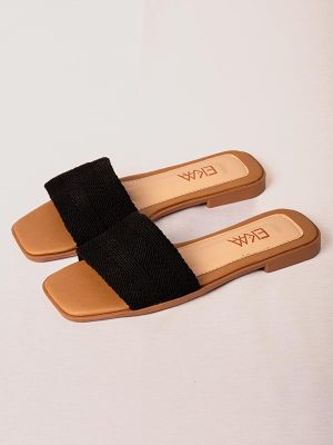 SANDALIAS PLANAS NEGRAS