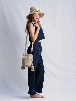 MOCHILA LUXURY SUMMER BEIGE-DE 20 CM X 25 CM APROXIMADAMENTE