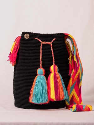 MOCHILA UNICOLOR NEGRA CVT-DE 28 CM X 30 CM APROXIMADAMENTE