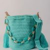 MOCHILA LUXURY SUMMER AGUAMARINA-DE 20 CM X 25 CM APROXIMADAMENTE