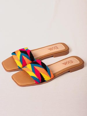SANDALIAS PLANAS VIVO NEGRO