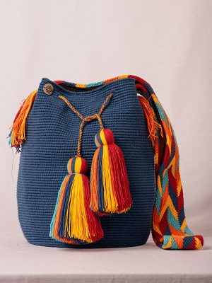 MOCHILA UNICOLOR NORMAL COMBI JEAN-DE 28 CM X 30 CM APROXIMADAMENTE