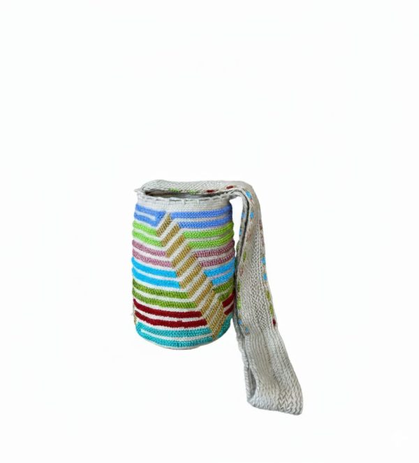 MOCHILA ARHUACA MEDIANA DECORADA -DE 20 CM X 20 CM APROXIMADAMENTE