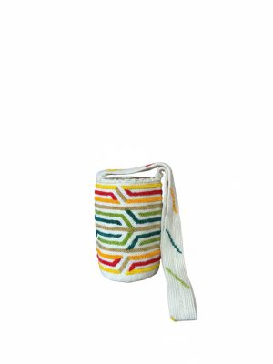 MOCHILA ARHUACA MEDIANA DECORADA BLANCO HUESO