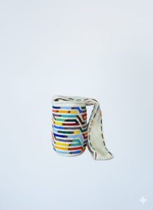 MOCHILA ARHUACA MEDIANA DECORADA BLANCO HUESO